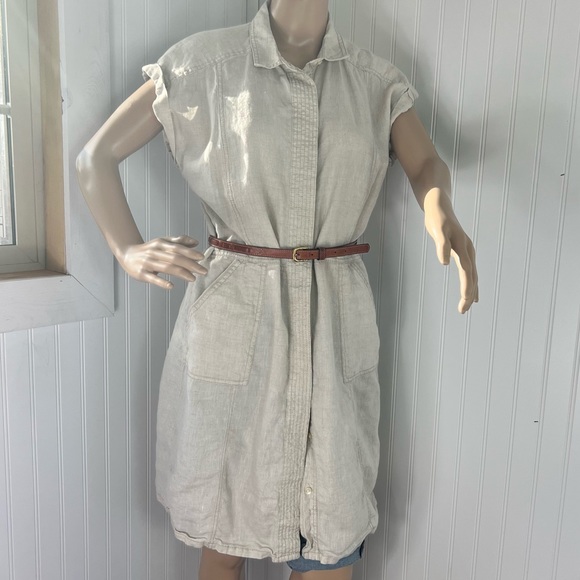 Caslon Pure Linen Shirt Dress Medium - Picture 11 of 12